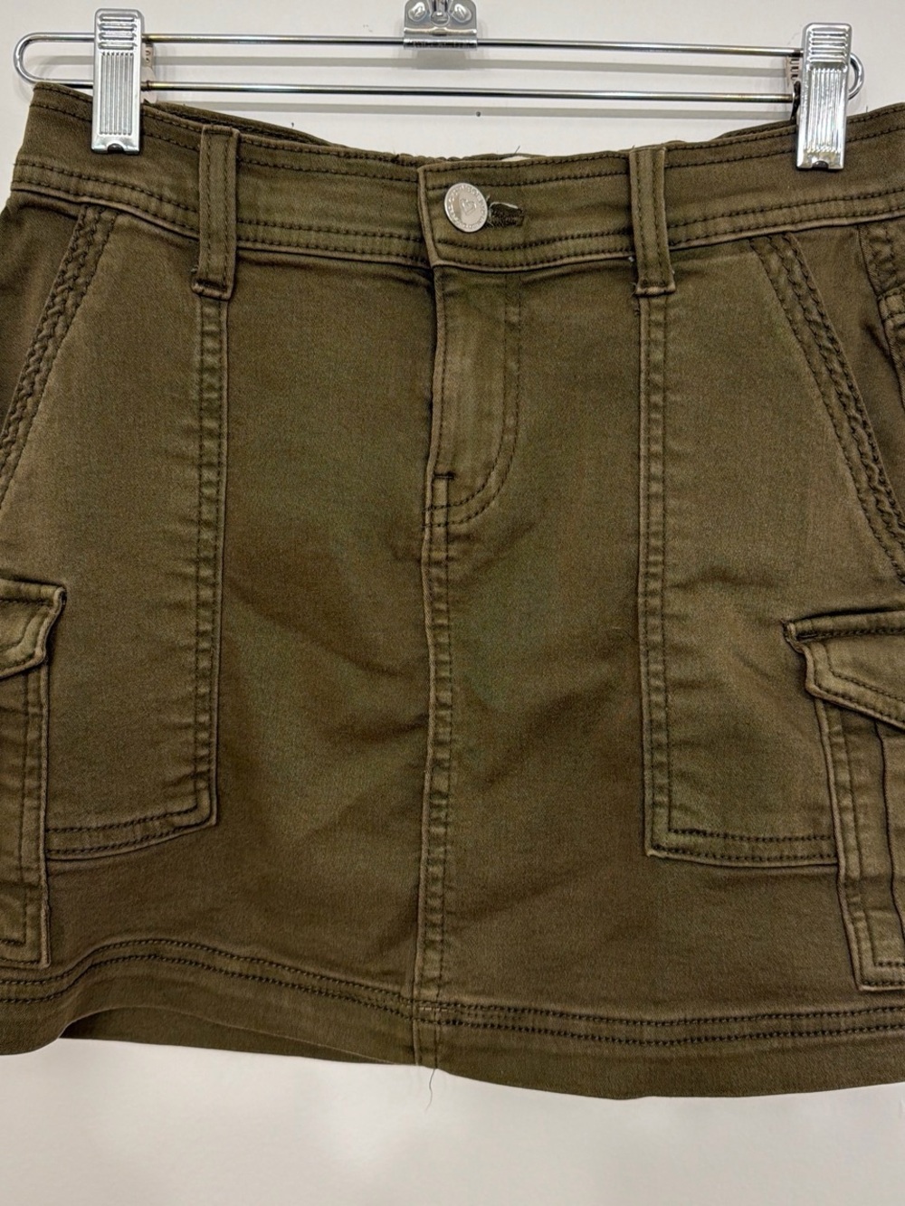 Lovegen Olive Green Cargo Mini Skirt, 0/25